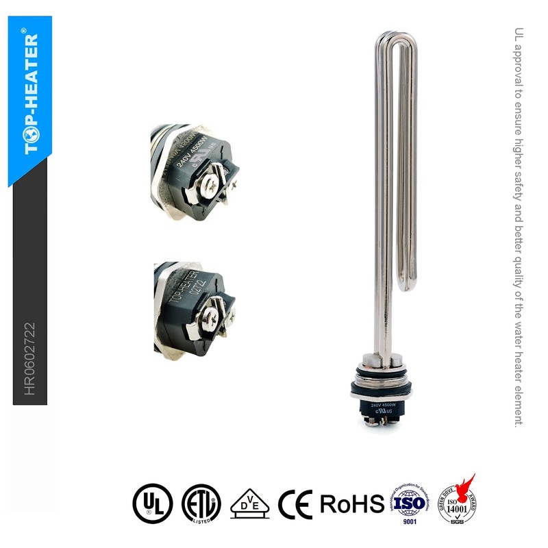 02722/02723 Water Heater Element 4500W 240V, TOP-HEATER Screw-in Foldback Water