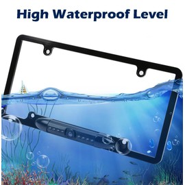 Goodsby Backup Camera HD Frame License Plate Rear Night Vision Waterproof Compatible with Clarion Dual Boss Jensen Stinger Podofo Soundstream Eonon Cartreque Sanptent Car Radio Black
