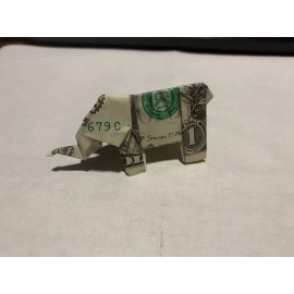 Elephant Money Origami -$1 Dollar Bill folded Small Gift- Luck For Your Lovers