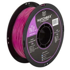 HATCHBOX 1.75mm Purple TPU 3D Printer Filament Shore 95A, 1 KG Spool, Dimensional Accuracy +/- 0.03 mm, 3D Printing Filament
