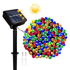 Micacorn Christmas Lights Solar String Light Garden Solar Fairy String Lights 39ft 8 Modes 100 LEDs Waterproof Solar String Lights for Outdoor Wedding Party Christmas Decorations