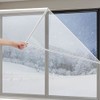 DIY Window Windproof Vinyl Velcro Snap Attachment Draft Rosewood Insulation Windbreaker, 95x100 / DIY 창문 방풍 비닐 벨크로 찍찍이 부착 외풍자단 실내보온 바람막이, 95x100