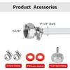 5FT Kegerator Beer Lines with Barb Fitting Connector, 3/16" ID