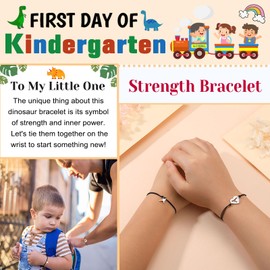 First Day of Kindergarten Bracelet Mommy and Me Back to School for Mom and Son Dinosaur Bracelet First Day of School Gifts for Mother and Son Boys