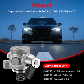 High Pressure Fuel Pump 16790-5LA-A01 Compatible with Honda Accord 2015-2017, Honda CR-V 2015-2016, Acura ILX 2016-2017, Acura TLX 2017