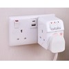 Masterplug Three Socket Surge Protected Adaptor with Individual Switches