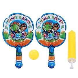 VGEBY1 Inflatable Badminton Racket, 2pcs Portable Kids Badminton Racket Toy with Ball for Kids Indoor Outdoor Playing