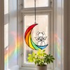 Elovara Acrylic Dog Memorial Suncatcher Window Hanging, Pet Loss Gifts