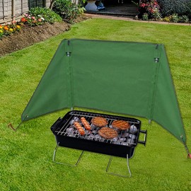 Topyond Camping Windscreen, Stove Windscreen - Foldable Stove Windscreen with Support Bars for Barbecues, BBQs, Outdoor Picnic