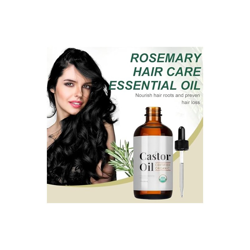 SADOWAY Aceite de Ricino Orgánico para Cabello Seco y Maltratado,