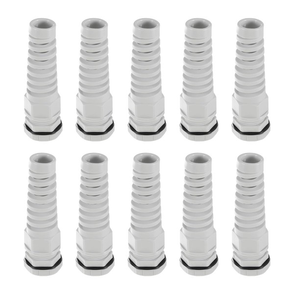 sourcing map 10Pcs PG7 IP68 Cable Gland Waterproof 3-6.5mm Adjustable