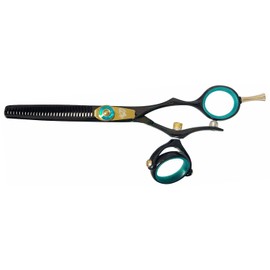 Kissaki Hair Scissors Kanagawa 30 Tooth Black B Titanium Double Swivel Thinning Shears Hairdressing Scissors
