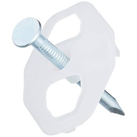 Nail Disc 38 x 25 mm with Steel Nail 3.5 x 40 mm White