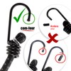 com-four® 10-piece set of rubber straps with reflective strips -
