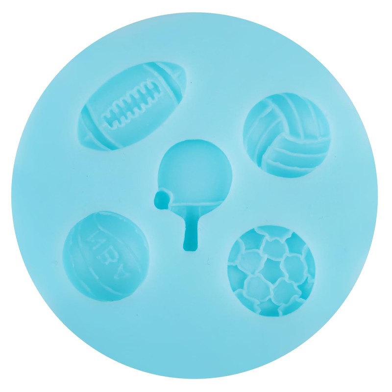 Sports Balls Fondant Molds Volleyball Basketball Silicone Mold