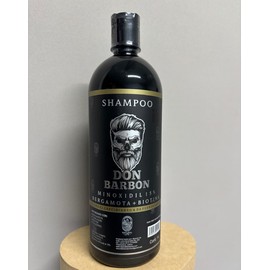 Don Barbon Shampoo con Mino15%, Bergamota y Biotina para Crecimiento de cabello y barba, 1 L