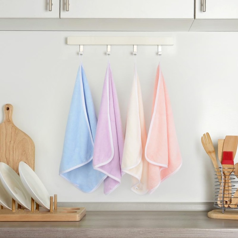VIVOTE 4 Pack Microfiber Hand Towel, Super Soft Absorbent Hand