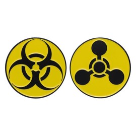 Radiation Hazard Identification Enamel Pin Yellow Metal Badge Brooch As Danger Sign Label (type b)