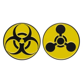 Radiation Hazard Identification Enamel Pin Yellow Metal Badge Brooch As Danger Sign Label (type b)