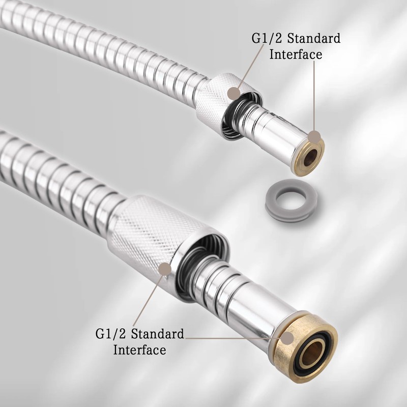 gcbcrit Shower Hose Replacement for Grohe 28143001 Relexaflex 59" Metal