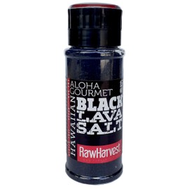 RawHarvest Combo Black Lava Coarse & Pink Salt 15oz with adjustable Refillable Grinder. 1 Pack each one