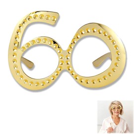 [ZHSHXNGY] 60歳 メガネ おもしろメガネ レンズなし 誕生日 パーティーグッズ
