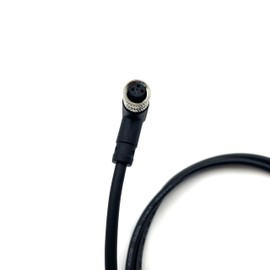 M8 3-Pin Female Connector Cable, A Code Right Angle Moulded Cable Female Aviation Sensor Electric PVC Cable Industrial Moulded Cable 1 Metre AWG24