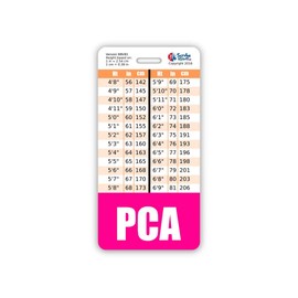 PCA Badge Buddy Vertical w/Height & Weight Conversion Charts (Standard, Pink)