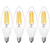 FLSNT Dusk to Dawn Outdoor Sensor LED Edison Bulbs, 4W