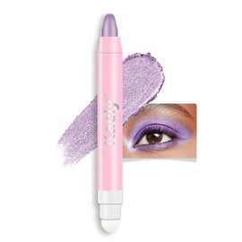 Kaely 2in1 Cream Eye Shadow Brightener Sticks for Eyes, Pencil Eyeshadow Applicator Stick Waterproof Pigmented, Eye Shadow Palette Highlighter Makeup, sombras para ojos, 09 Violet