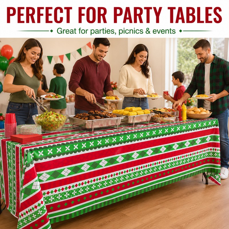 Halloween Plastic Tablecloth Set for Party Tables – 3-Pack Pumpkin,