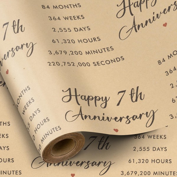 RUSPEPA Wrapping Paper Roll for Copper Wedding - 17 Inches