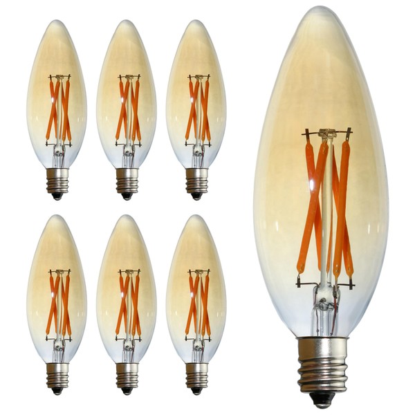 FANNIS 6 Pack C32 Candle Shape LED Bulb, 4W Equals
