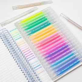 Acrylic Gel Pens for Drawing, Gel Paint Pens Ultra Fine ST Point 1.0 , Set of Acrylic Marker Pens Color Ink for Journaling, Crafts Art Supplies Creative Tool art supplies coloring supplies acrylic paint marker  Design:_24Pcs