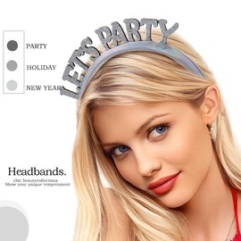 Haomye Happy New Years Headbands Led Party Cheers Headband Light Up Party Hair Hoop Headpiece Christmas Party Decorations (Z-S)