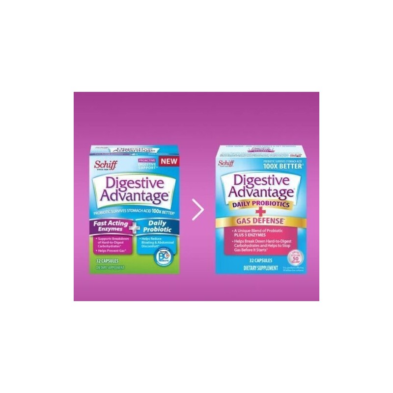 Digestive Advantage Schiff Digestive Advantage Daily Probiotics + Gas Defense
