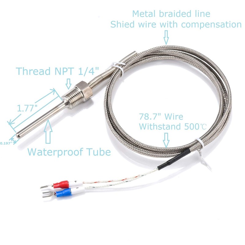 Waterproof K Type Grounded Thermocouple - Jaybva Temperature Sensor Probe