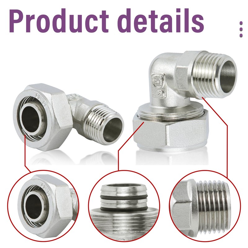 M8086 2 PCS Maxline 90 Degree Elbow Fitting 3/4 Tubing
