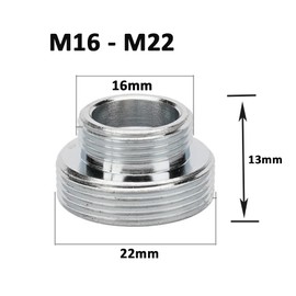 Faucet Aerator Adapter, 22mm Standard Male Thread Faucet Aerator Connector, Brass Water Conditioner Filter Kitchen Sink Aerator Adapter (M22-M16)