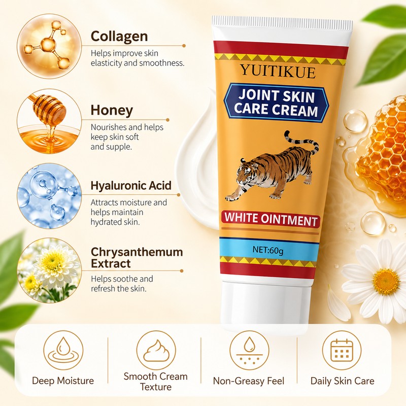 Tiger Joint Skin Cream for Post-Workout Massage – Moisturizing White