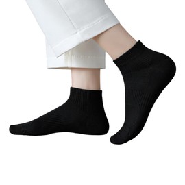 Alexis Leroy Socks for Women Comfortable Casual Socks Quarter Socks Ankle Socks 3 Pairs, black, One size fits all