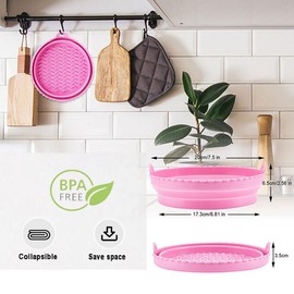 Air Fryer Silicone Pot 3 Pcs, 7.5 inch Reusable Air Fryer Silicone Basket, Food Safe for 3 to 5 Qt Air fryers Oven Accessories, Replacement of Parchment Paper Liners (3 pcs)