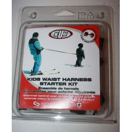 KUU Kids Ski Waist Harness Children's Ski Lead with Chest Strap Black