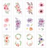 Everjoy Flowers Temporary Tattoos Stickers, Watercolor Roses, Peony, Daisy, Botanical