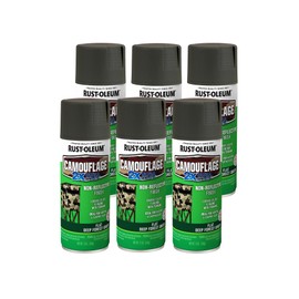 Rust-Oleum 279175-6PK Camouflage 2X Ultra Cover Spray Paint, 12 oz, Deep Forest Green, 6 Pack