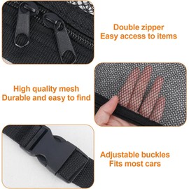 Queryifv Luggage Net Storage, Car Roof Luggage Net with 2 Hooks, Car Blanket Roof Storage Net, Universal Mesh Bag, Car Luggage Net Storage for Four Roof Armrests, SUV, Jeep, Van