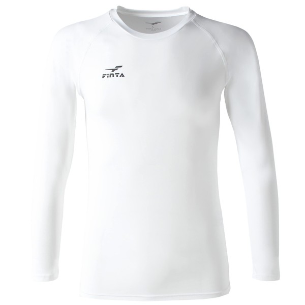 Finta FT5997 Soccer Futsal Stretch Long Sleeve Cool Neck Undershirt, (0100) white