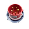 IEC60309 Industrial Connector Plug, 5Pin 16A 380V-415V 3P+E+N 6H IP67
