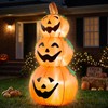 5 FT Halloween Inflatable 3-Tier Stacked Pumpkins Outdoor Yard Decorations
