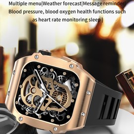 1.91 Inch AMOLED Women's and Men's Smart Watch with Bluetooth Calling, Smartwatch with 123 Sports Modes Activity Tracker, Heart Rate, 5ATM Waterproof Smart Watch for iOS Android (Silver Orange)